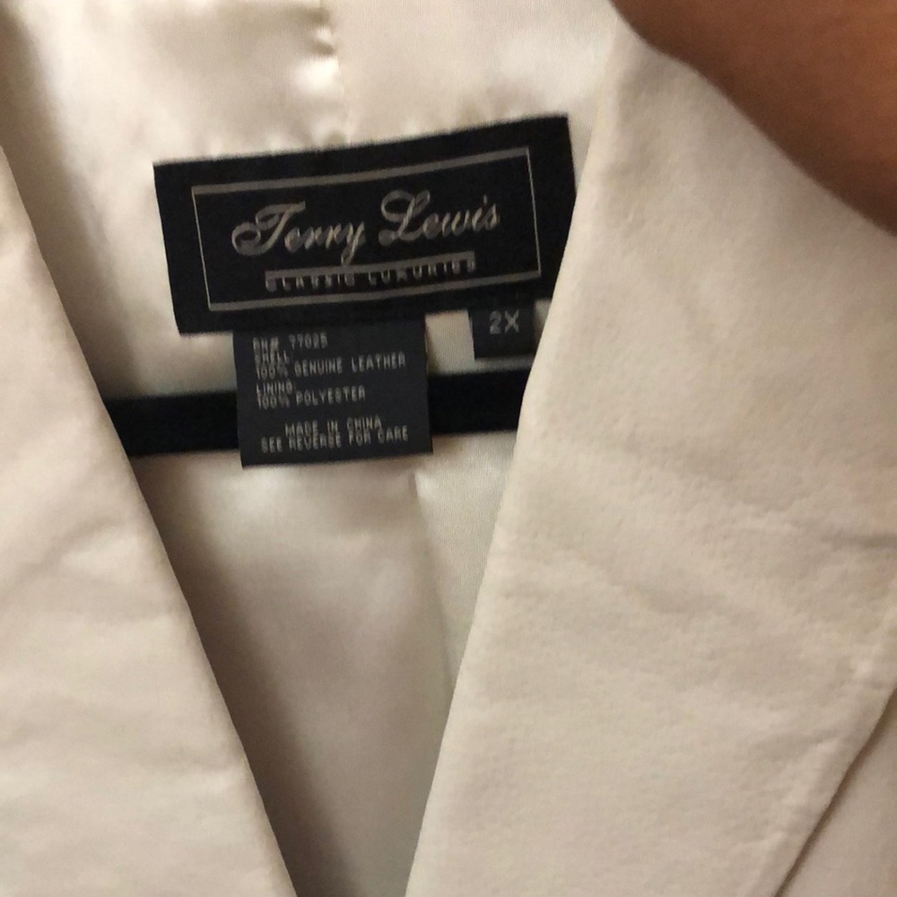 Terry Lewis leather 3 button jacket